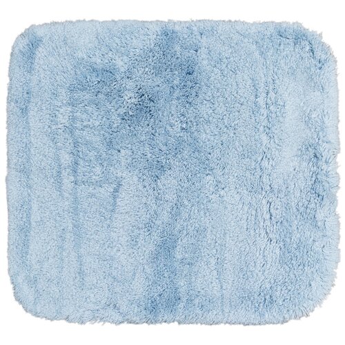фото Голубой мягкий коврик для ванной комнаты confetti bath miami 3505 pastel blue квадрат (50*57 см)