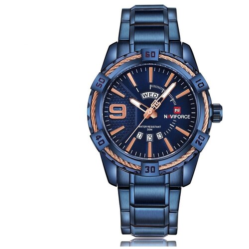 фото Наручные часы naviforce стильные мужские наручные кварцевые часы, синий
