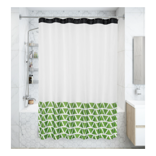 фото Штора для ванны валенди с люверсами 180х200 см, полиэстер, цвет зелёный vidage
