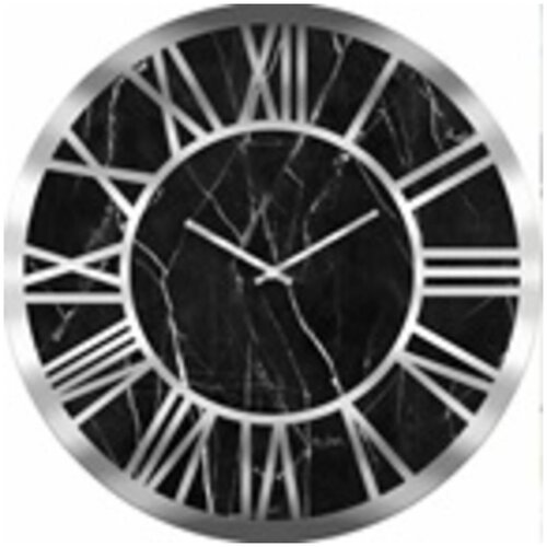 фото Kare часы настенные thunder, коллекция "гром" 40*40*6, сталь, стекло, пвх, серебряный, черный