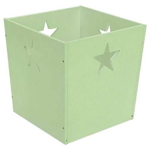 фото Деревянный ящик для игрушек салатовый со звёздочкой посиделкин