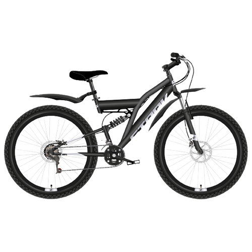 фото Велосипед stark jumper 27.1 fs d (2021) (велосипед stark'21 jumper 27.1 fs d чёрный/серебристый 20", hd00000045)