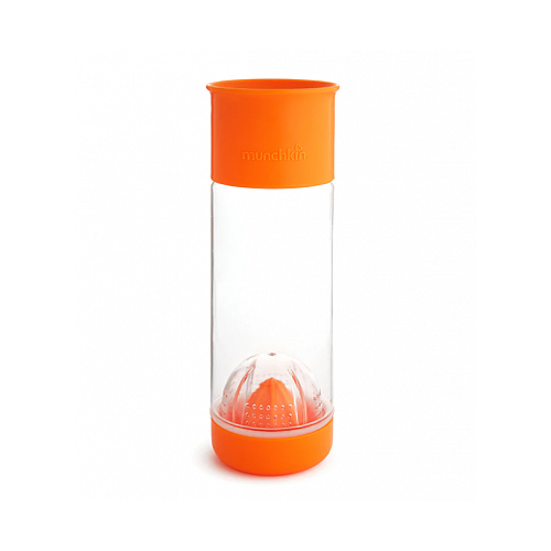 фото Бутылка munchkin 360, для фруктовой воды, с инфузером, 591 мл, оранжевый