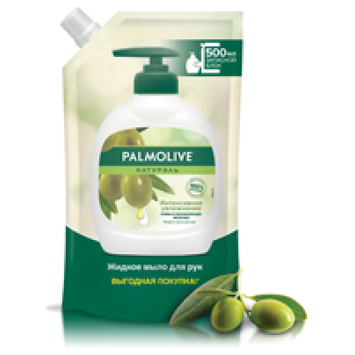 Купить Colgate-Palmolive Palmolive (Палмолив) Натурэль Интенсивное Увлажнение Олива и Увлажняющее молочко жидкое мыло, дой-пак, 500 мл