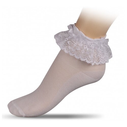 фото Indigo носки для гимнастики и танцев с кружевом indigo а13ж 22-24 (36-38) белый