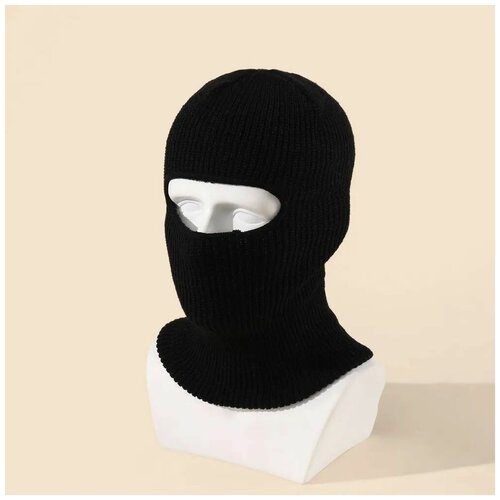 фото Балаклава/ теплая маска с одним отверстием вязаная шапочка агата