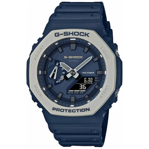 фото Casio g-shock ga-2110et-2a мужские японские наручные часы с секундомером, календарем и будильником