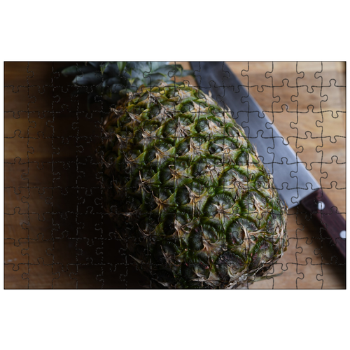 фото Магнитный пазл 27x18см."ананас, еда, нож" на холодильник lotsprints