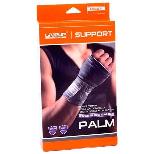 фото Суппорт запястья liveup palm support l/xl цвет:серый, размер:l/xl