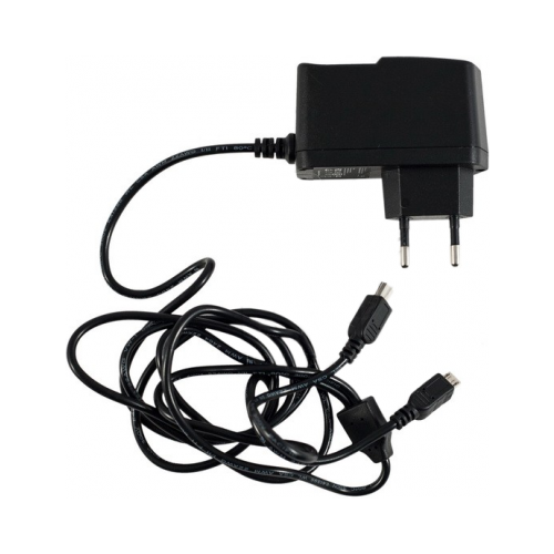 Универсальное сетевое зарядное устройство KS-IS Mich (KS-003) , для мобильных устройств Micro USB + Mini USB, 5V, 2000мА, RTL