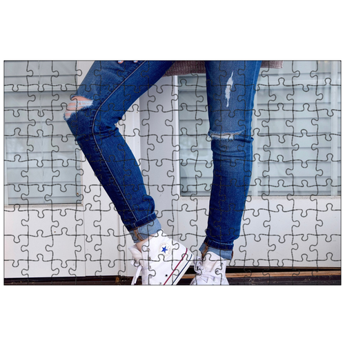 фото Магнитный пазл 27x18см."мода, джинсы, женщины" на холодильник lotsprints