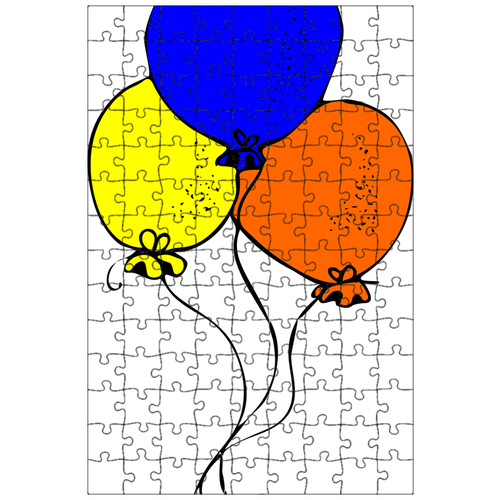 фото Магнитный пазл 27x18см."надувные шарики, день рождения, понимание любви" на холодильник lotsprints