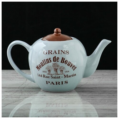 фото Чайник для заварки "moulins de bouvel", капля, 0.7 л, голубой qwen