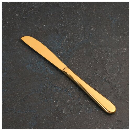 фото Нож десертный wilmax stella, 20,5 см, цвет золотистый qwen