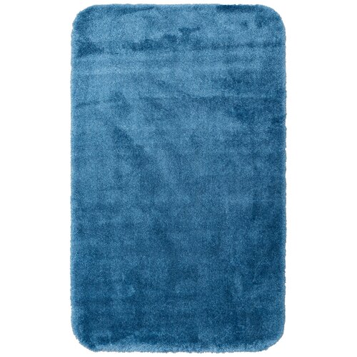 фото Синий мягкий коврик для ванной комнаты confetti bath miami 3531 dark blue прямоугольник (133*190 см)