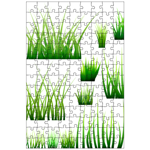 фото Магнитный пазл 27x18см."трава, зеленые лезвия, луг" на холодильник lotsprints