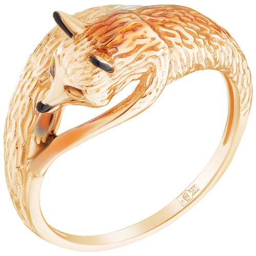 фото Ювелир карат кольцо золотое с эмалью 1019837, размер 19