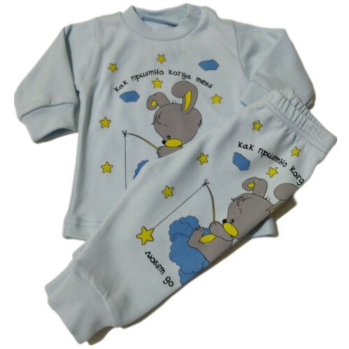 фото Костюм для новорожденных кофта,штанишки (к1102) голубой. р-р 62 сн нет бренда