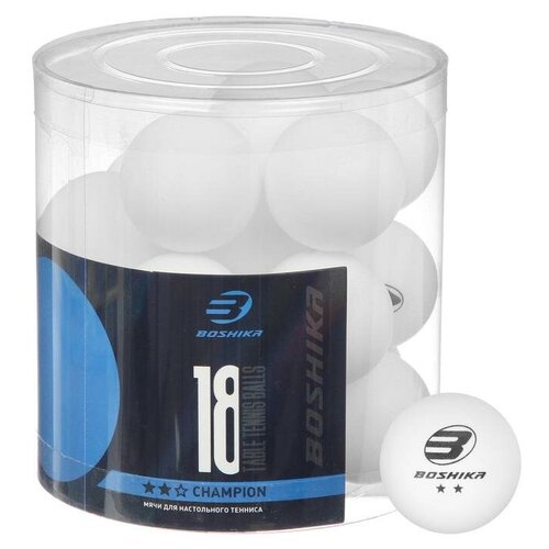 фото Набор мячей для настольного тенниса 2** (набор 18 шт), цвет белый mikimarket