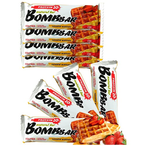 фото Протеиновый батончик bombbar protein bar 8 x 60 г, венские вафли