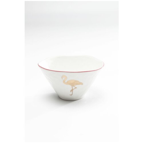 фото Kare design тарелка flamingo, коллекция "фламинго" 15*8*15, фарфор, белый