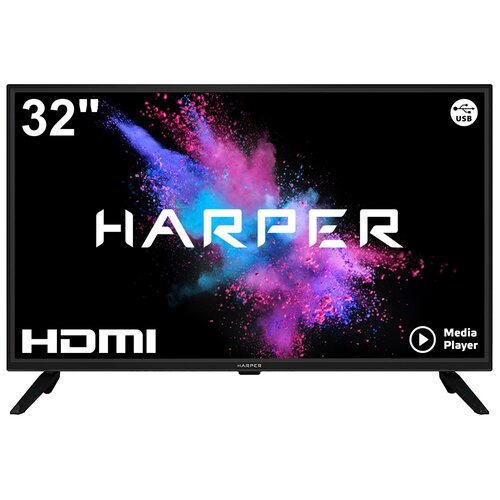 32 Телевизор HARPER 32R470T LED (2019), черный телевизор harper 32r670t 32 2018