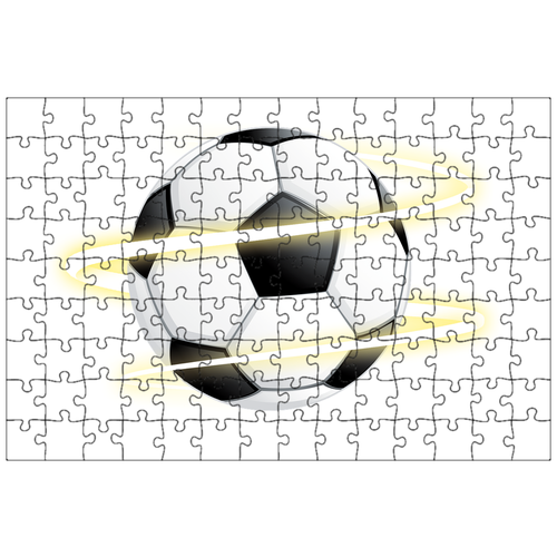 фото Магнитный пазл 27x18см."графический, мяч, футбольный" на холодильник lotsprints