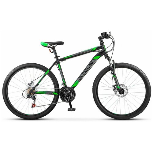 фото Горный (mtb) велосипед stels navigator 500 md 26 v030 черный/зеленый 18" (требует финальной сборки)