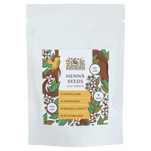 фото Порошок-маска для волос семена хны (henna seeds powder) 200 г indibird home