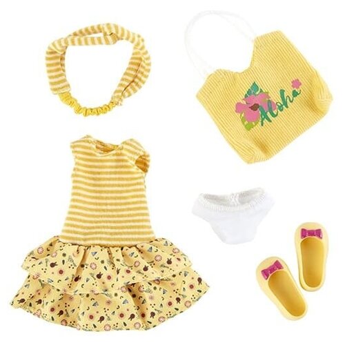 фото 0126883 одежда и обувь для куклы джой kruselings в летнем желтом наряде, 23 см