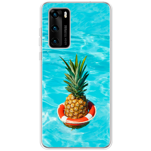 фото Силиконовый чехол ананас в бассейне на huawei p40 / хуавей p40 case place