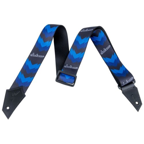 фото Jackson strap jackson dbl v blk/blu ремень гитарный, цвет синий