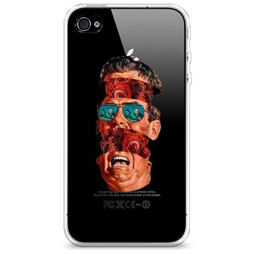 фото Силиконовый чехол "скалолаз в космосе" на apple iphone 4/4s / айфон 4/4s case place