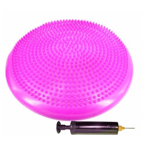 фото Диск массажный балансировочный rekoy, розовый, с насосом, диаметр 33 см