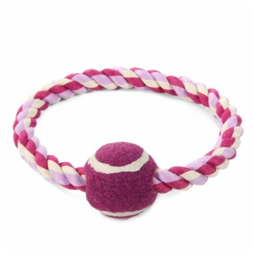 фото Игрушка mini dogs для собак мелких пород веревка-кольцо, мяч, d38120мм, triol