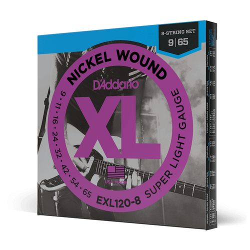 фото Струны для электрогитары d'addario exl120 8