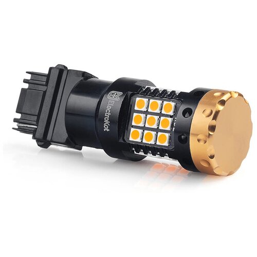 фото Светодиодная лампа в поворотники авто electrokot blackside 21вт py27w - 3156 оранжевый свет 1 шт