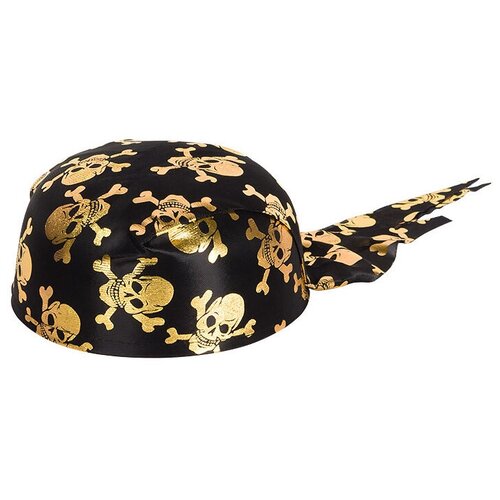 фото Шляпа бандана пират, черный/золотой, 57 размер нет бренда