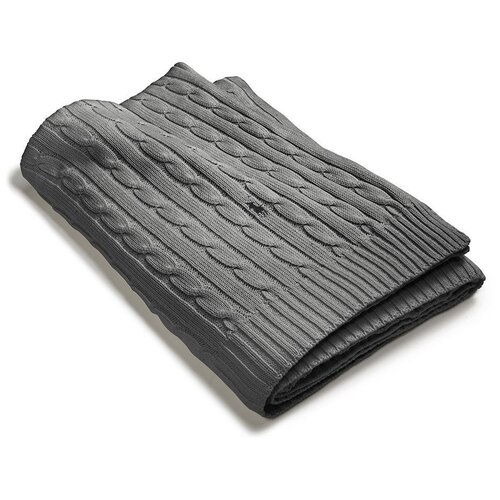 фото Плед ralph lauren cable cotton charcoal 127x177 см ralph lauren home