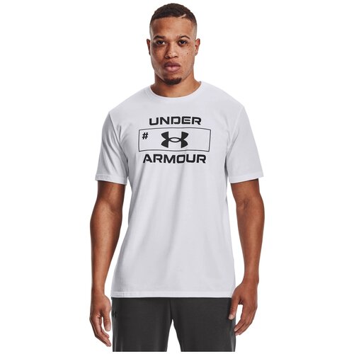 фото Футболка under armour number script ss tee белый xl 1361682-100