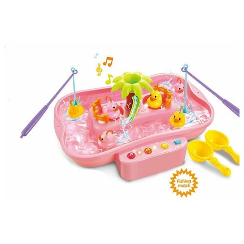 фото Игровой набор "рыбалка" для детей со звуком и световыми эффектами, розовый cozy place