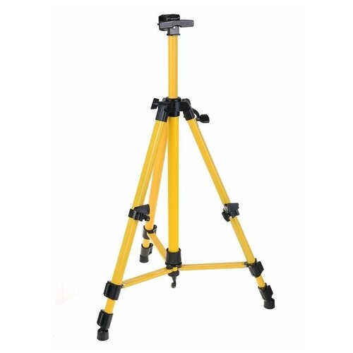 фото Мольберт телескопический, тренога, металлический, жёлтый, размер 51-153 см qwen