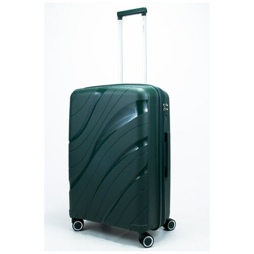 фото Sweetbags чемодан средний pp sweetbags (волны) с расширением темно-зеленый m+ средний тёмно-зелёный