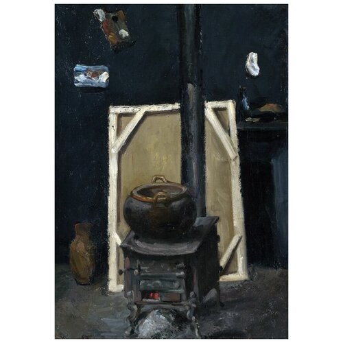 фото Репродукция на холсте печь в студии (the stove in the studio) сезан поль 50см. x 72см. твой постер