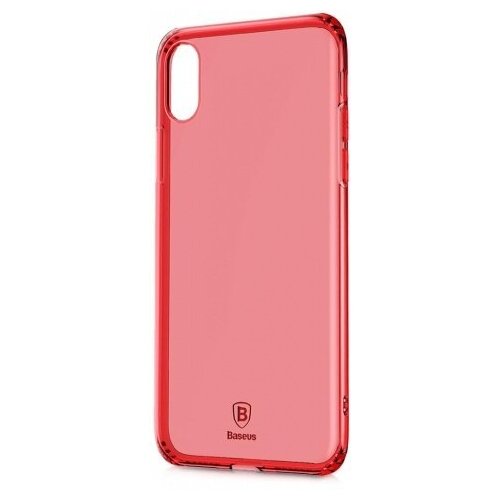 фото Чехол-накладка baseus simple series case anti-fall (arapiphx-c09) для iphone x (transparent red)