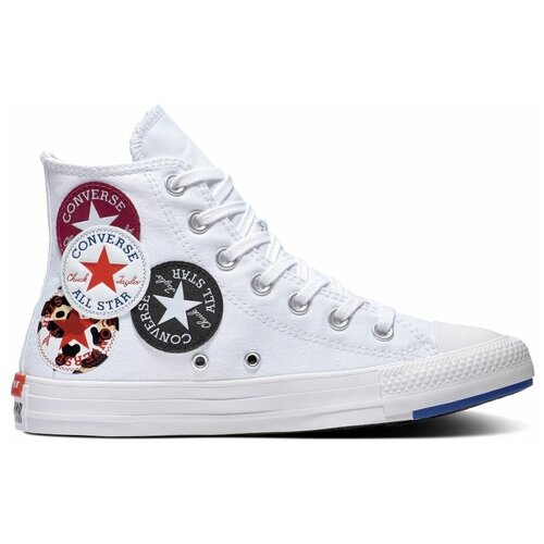 фото Кеды converse chuck taylor all star 166735 высокие текстильные белый (42.5)