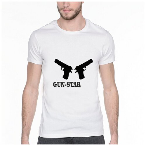 фото Футболка gun-star. цвет: белый. размер: xs drabs