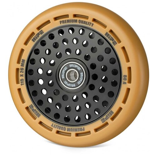 фото Колесо для самоката hipe wheel 115 мм, 1 шт., 30 см, brown/core black