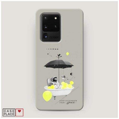 фото Чехол пластиковый samsung galaxy s20 ultra космонавт в ванне case place