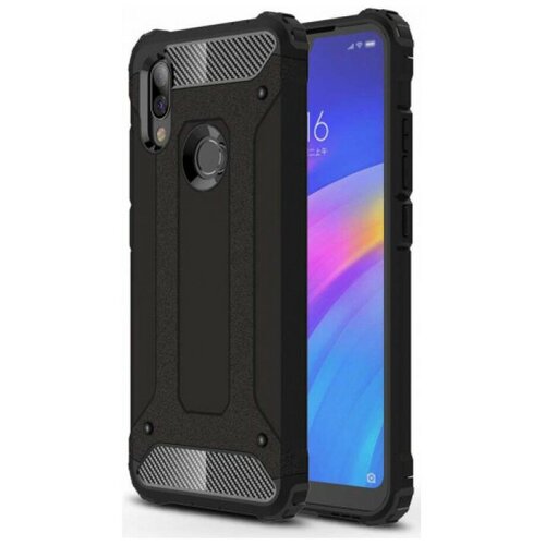 фото Противоударная накладка armor case для xiaomi redmi 7 черный opt-mobile